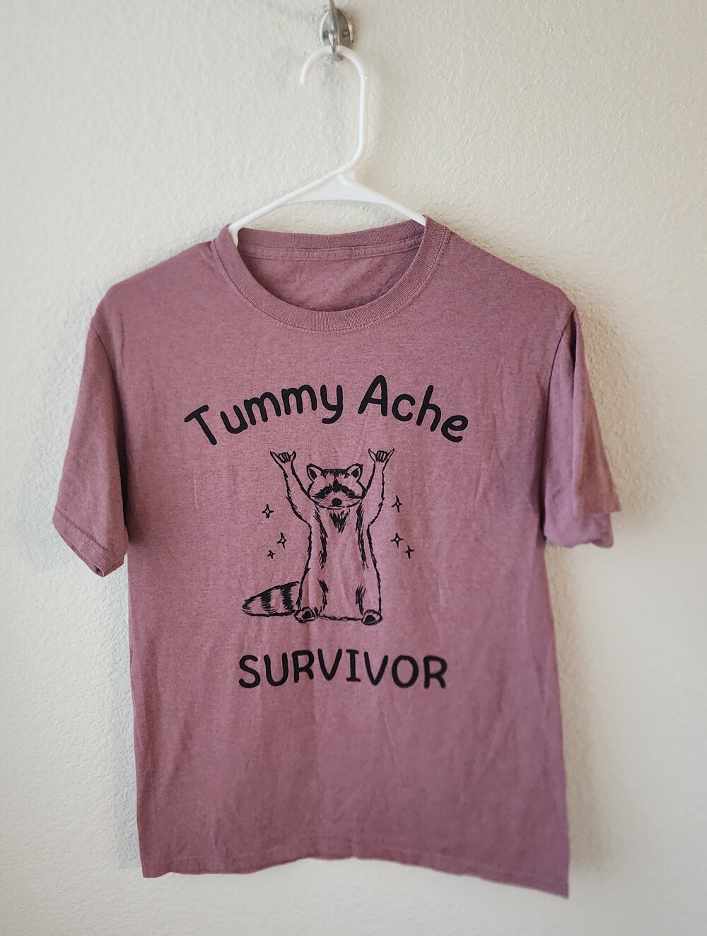 Tummy Ache Survivor Graphic Tee - Mauve Pink